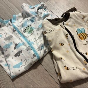 Adorable Kids Pajamas Set - Blue and Cream